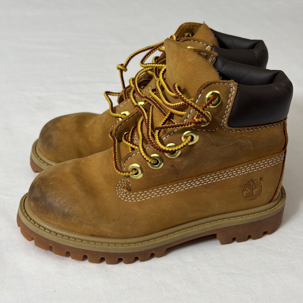 Timberland 6 Inch Premium Toddler Size 9 Brown Athletic Waterproof Boots 12709